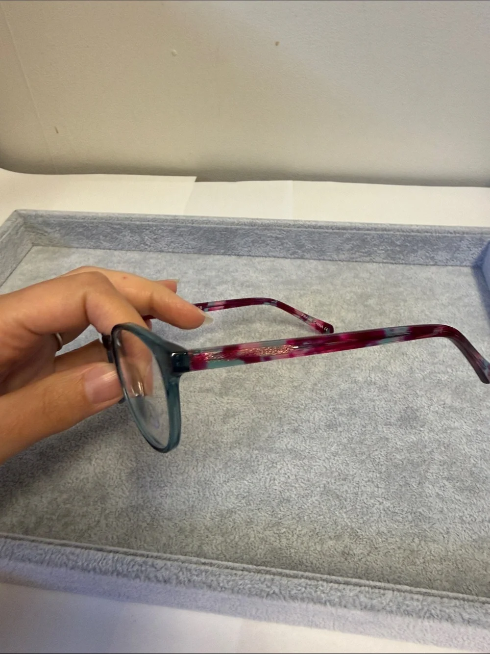 NWOT Ideal Optics Now Round Teal Blue / Green Plastic Eyeglasses Eyesize 46